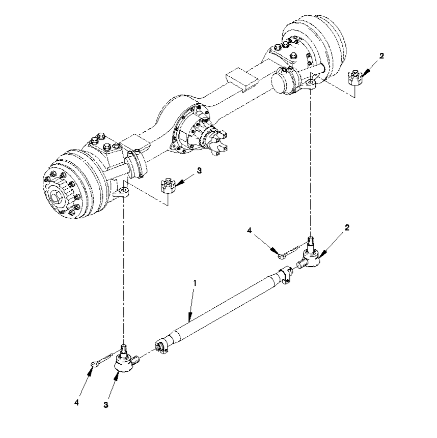 USGI FMTV LMTV MRAP Steering Tie Rods (LH) 10QH310P1 &amp; (RH) 10QH39P1 | Genuine FMTV Replacement Parts, LMTV Parts For Sale and Military Surplus Medium Tactical Vehicle Parts &amp; Components
