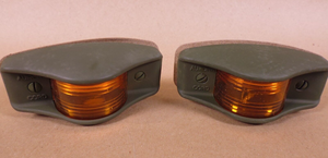 2x HMMWV M998 FMTV 24V Green Aluminum Side Marker Light 12338610-1 Amber Aurora