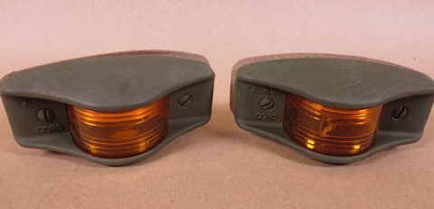 2x HMMWV M998 FMTV 24V Green Aluminum Side Marker Light 12338610-1 Amber Aurora