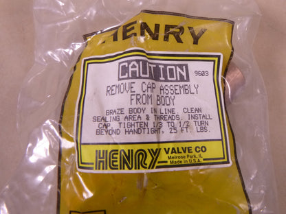 Henry Technologies MI-31A-1-1/8S Double Ported Moisture Himudity Indicator 1-1/8