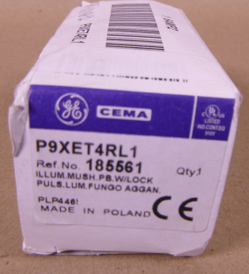 General Electric CEMA P9XET4RL1 Pushbutton w/ Lock 185561 | Electrical MRO Replacement Parts & Components and Commercial Electrical Supplies Company