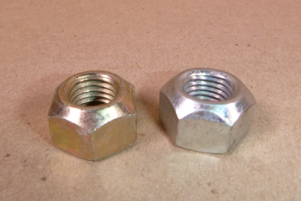 M12 x 1.5 Conical All Steel Hex Locknut Grade 10.9 (64 Pc) Mixed Yellow &amp; Chrome | Industrial Replacement Nuts &amp; Bolts Distributor and Machinery Screws &amp; Fasteners Supply