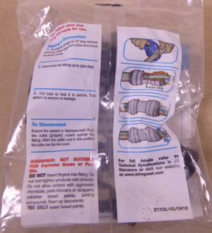 (10 Pack) PM450812E John Guest Quick Push-Fit Fitting , 8mm x 1/4 bsp | Industrial Replacement Nuts & Bolts Distributor and Machinery Screws & Fasteners Supply