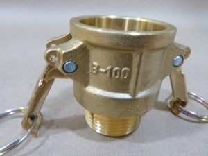 1" TYPE B CAMLOCK FEMALE COUPLER x MALE NPT BRASS B-100 B100