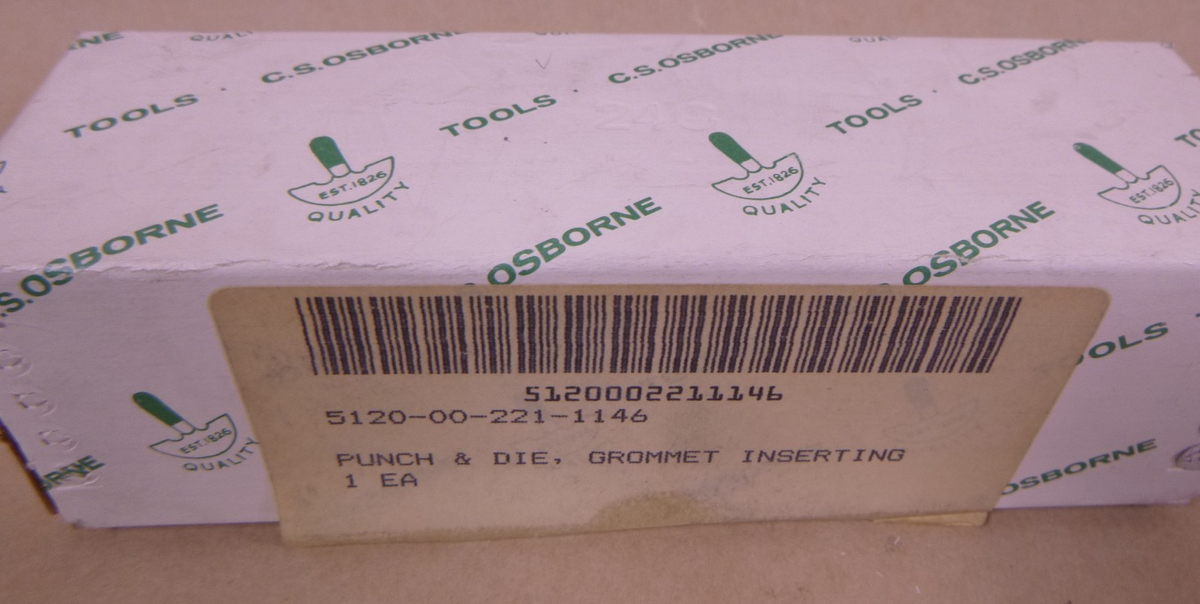 C.S. Osborne Spur Grommet Setting Die 