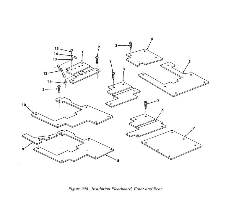 M998 HUMVEE REAR FLOORBOARD TUNNEL INSULATION PANEL , 2540-01-373-7877 | Genuine HMMWV Replacement Parts and Military Surplus Humvee Parts &amp; Accessories