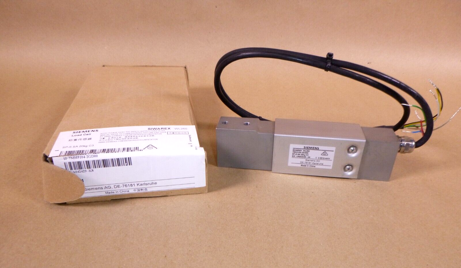 New Siemens SIWAREX WL260 SP-S SA Stainless Load Cell 4.09 Lbs. 20Kg Rated Load | Electrical MRO Replacement Parts &amp; Components and Commercial Electrical Supplies Company
