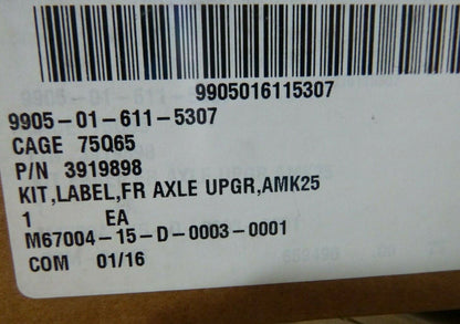 MTVR AMK25 MK25 CARGO TRUCK DECAL LABEL KIT AXLE PAYLOAD , 9905-01-611-5307 | Genuine FMTV Replacement Parts, LMTV Parts For Sale and Military Surplus Medium Tactical Vehicle Parts &amp; Components