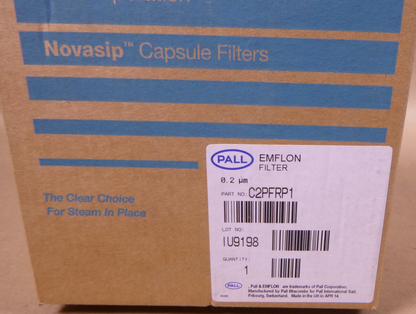 C2PFRP1 Pall Novasip Capsule Emflon PFR Membrane Filter 0.2 um | Industrial MRO Replacement Parts, Manufacturing Machine Parts &amp; Components, Heavy Equipment Parts Supplier