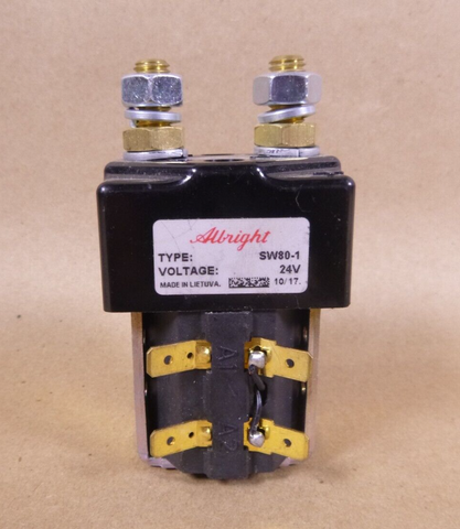 Albright SW80-1 Single-acting Solenoid Contactor 24V Intermittent, 100 Amp