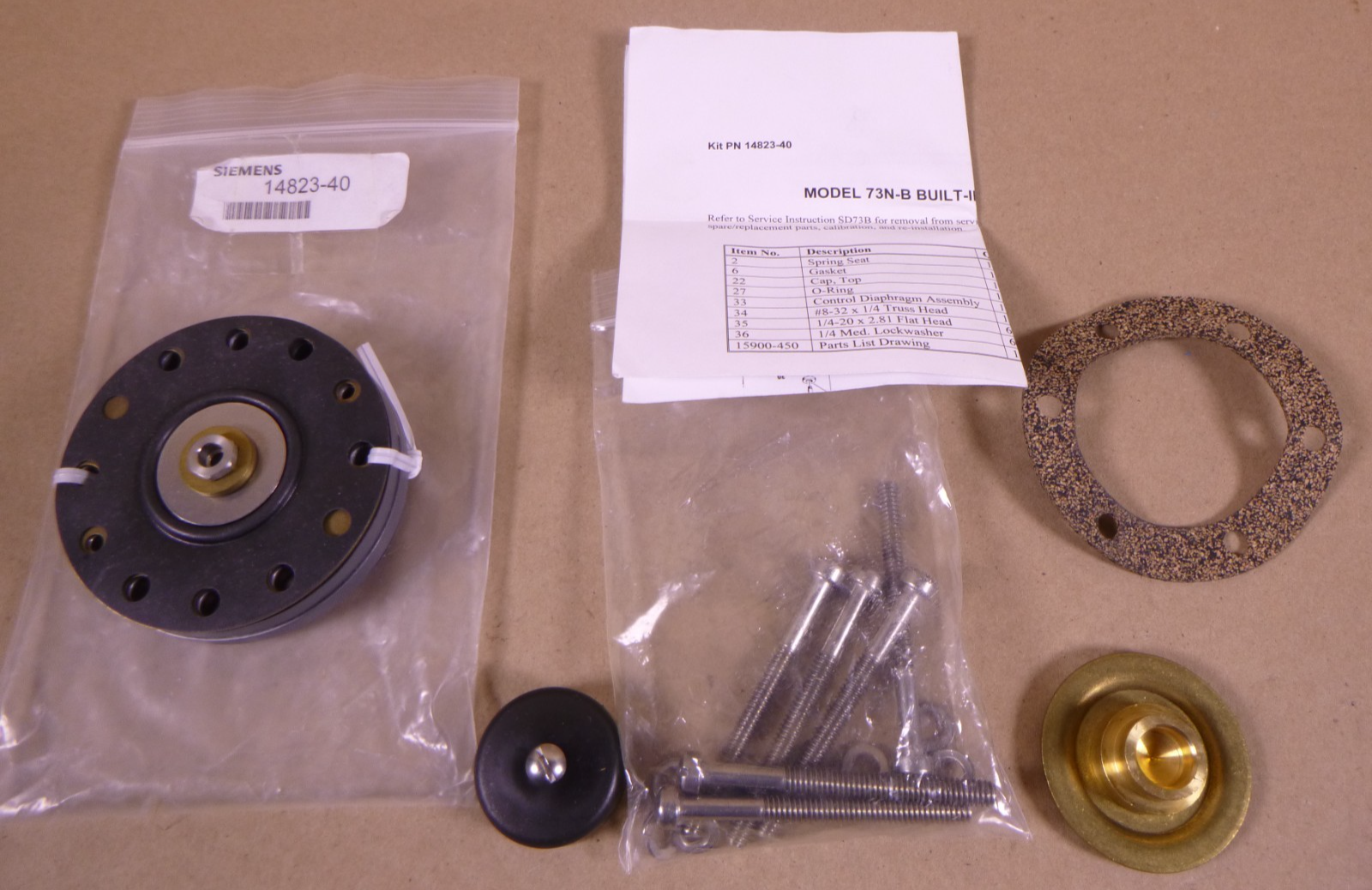 Siemens 14823-40 Built in Valve Positioner Kit 73N-B | Industrial MRO Replacement Parts, Manufacturing Machine Parts &amp; Components, Heavy Equipment Parts Supplier