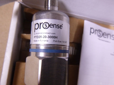 PROSENSE PTD25-20-3000H Pressure Transmitter, 0 To 3000 Psig Range 1/4" MNPT