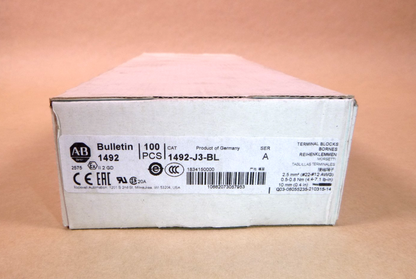 1492-J3-BL Allen-Bradley 2-1/2 mm Standard Terminal Block - Black - Box of 100