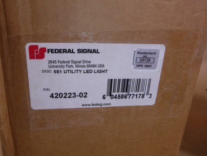 Federal Signal 651 Amber LED Beacon Light 12-24 Volts 420223-02 | Electrical MRO Replacement Parts &amp; Components and Commercial Electrical Supplies Company