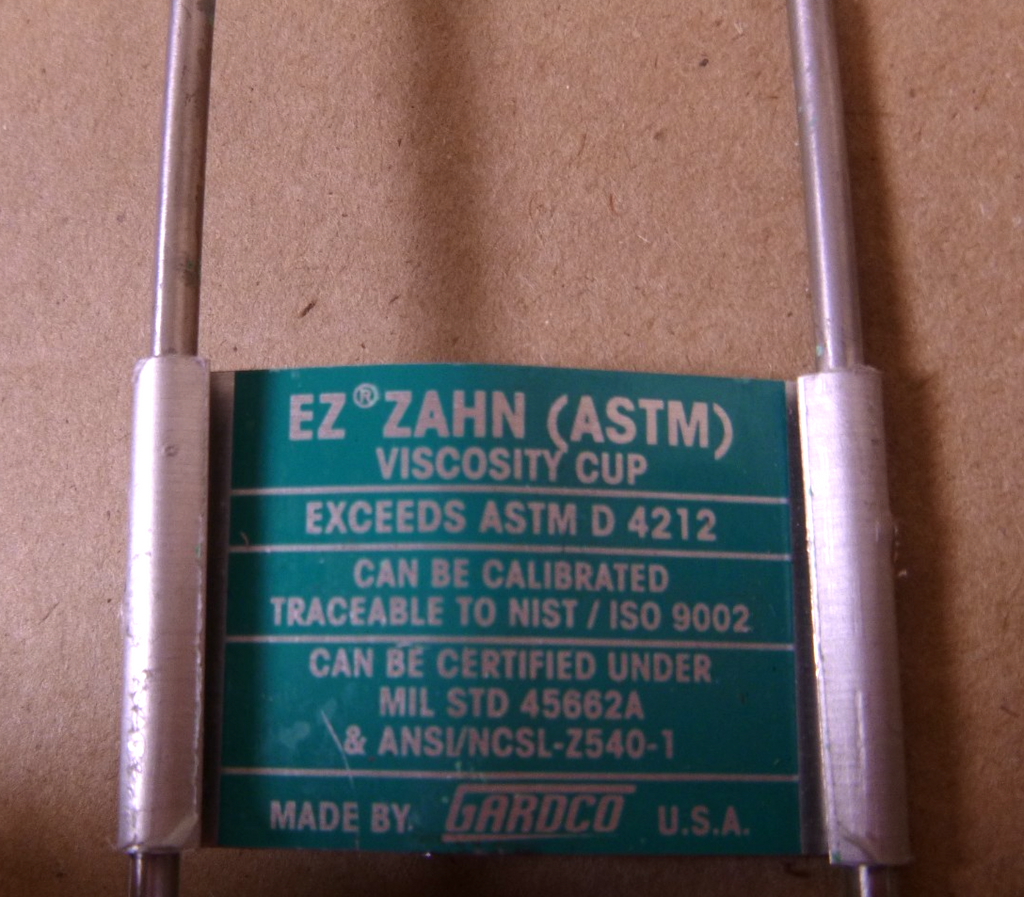 Gardco EZ Zahn Viscosity Dip Cup #2 19-156 Centistoke Range Exceeds ASTM D4212 | Industrial MRO Tools and Replacement Industrial Equipment Components
