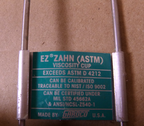Gardco EZ Zahn Viscosity Dip Cup #2 19-156 Centistoke Range Exceeds ASTM D4212 | Industrial MRO Tools and Replacement Industrial Equipment Components