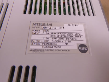 Mitsubishi MR-J2S-10A Servo Drive MRJ2S10A 100W 200-230V