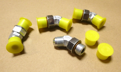 (Lot of 4x) Freightliner 23-12912-800 STEEL ELBOW 45 Deg. Fits VITON O RING, 