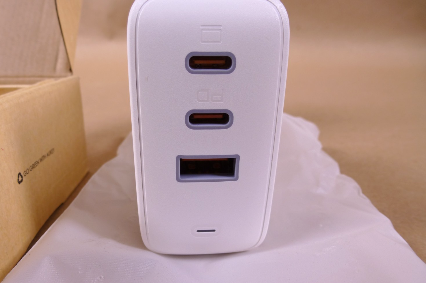 AUKEY PA-B6S Omnia Mix3 GaN 3-Port USB-C USB-A PD High Speed Charger 90W - White | Electrical MRO Replacement Parts &amp; Components and Commercial Electrical Supplies Company