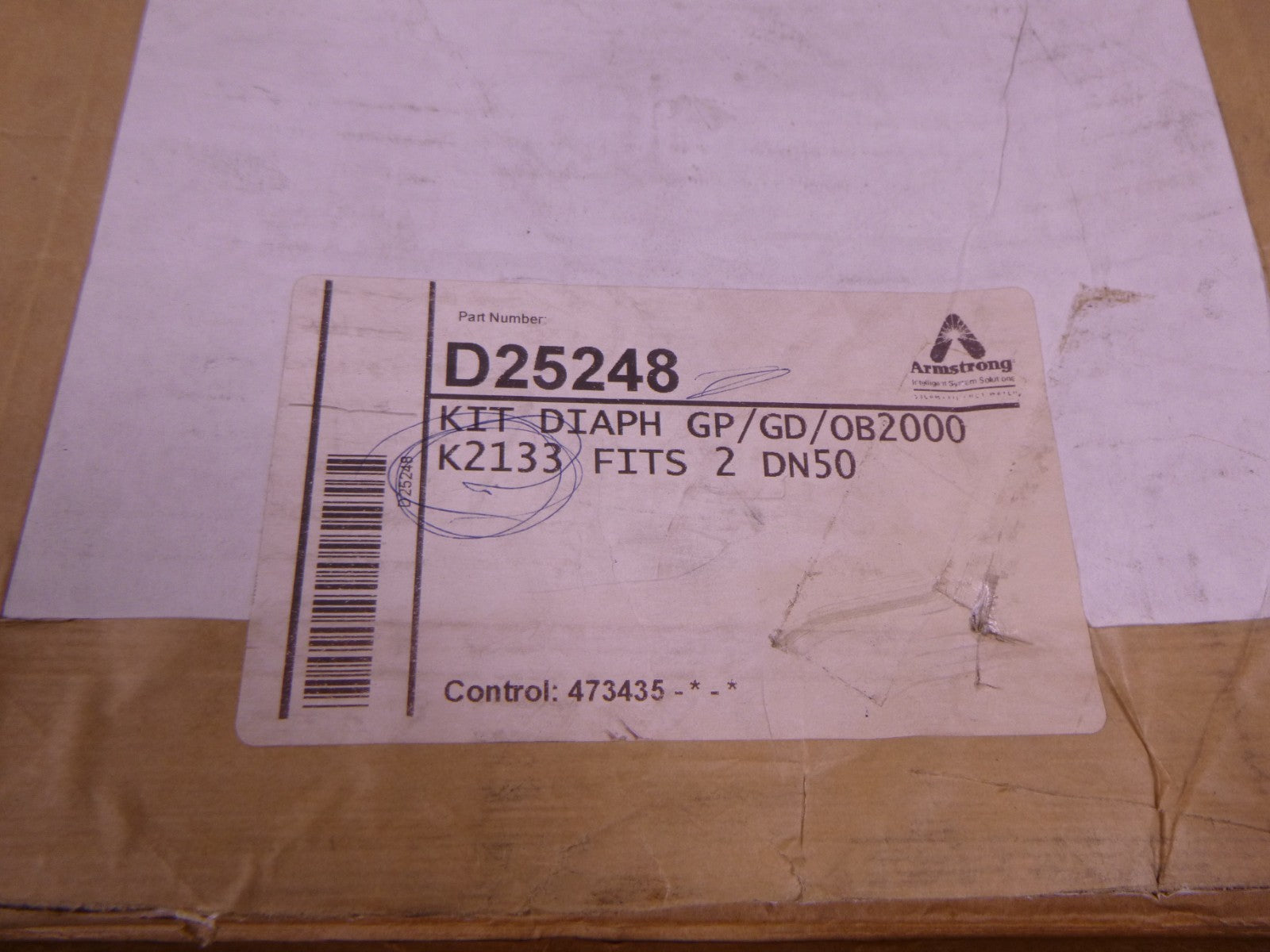 Armstrong D25248 Diaphragm Kit Gp/GD/OB2000 K2133 DN50 | Industrial MRO Replacement Parts, Manufacturing Machine Parts &amp; Components, Heavy Equipment Parts Supplier