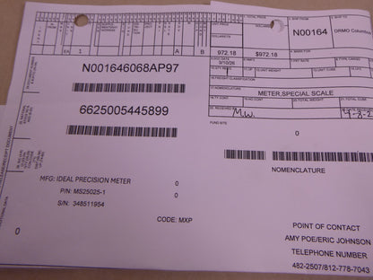 Ideal MS25025-1 Special Scale Meter Load , 6625-00-544-5899