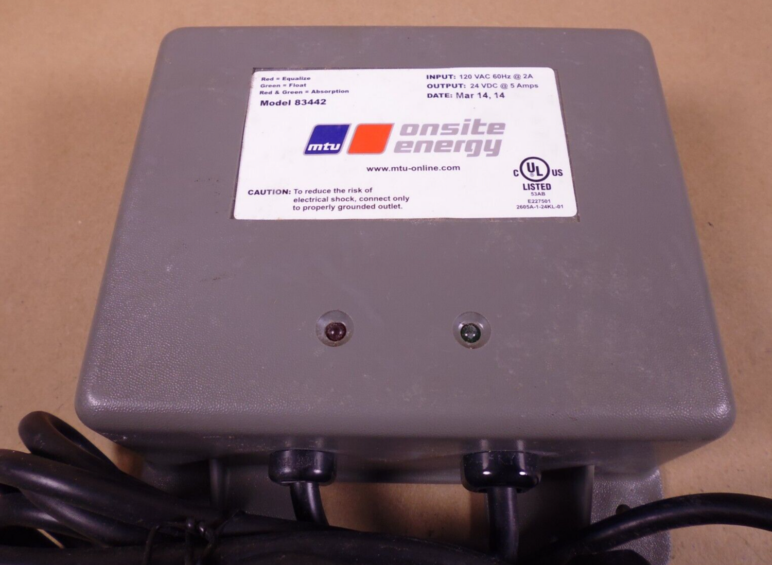 OEM MTU 83442 Onsite Energy Battery Charger , 24VDC @ 5Amp, 120VAC @ 2Amp | Replacement Truck Parts, Trailer Accessories, Automobile Supplies, Car Parts &amp; Accessories
