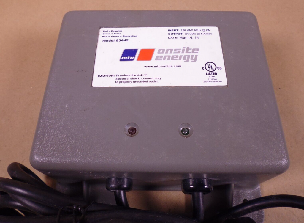 OEM MTU 83442 Onsite Energy Battery Charger , 24VDC @ 5Amp, 120VAC @ 2Amp | Replacement Truck Parts, Trailer Accessories, Automobile Supplies, Car Parts & Accessories