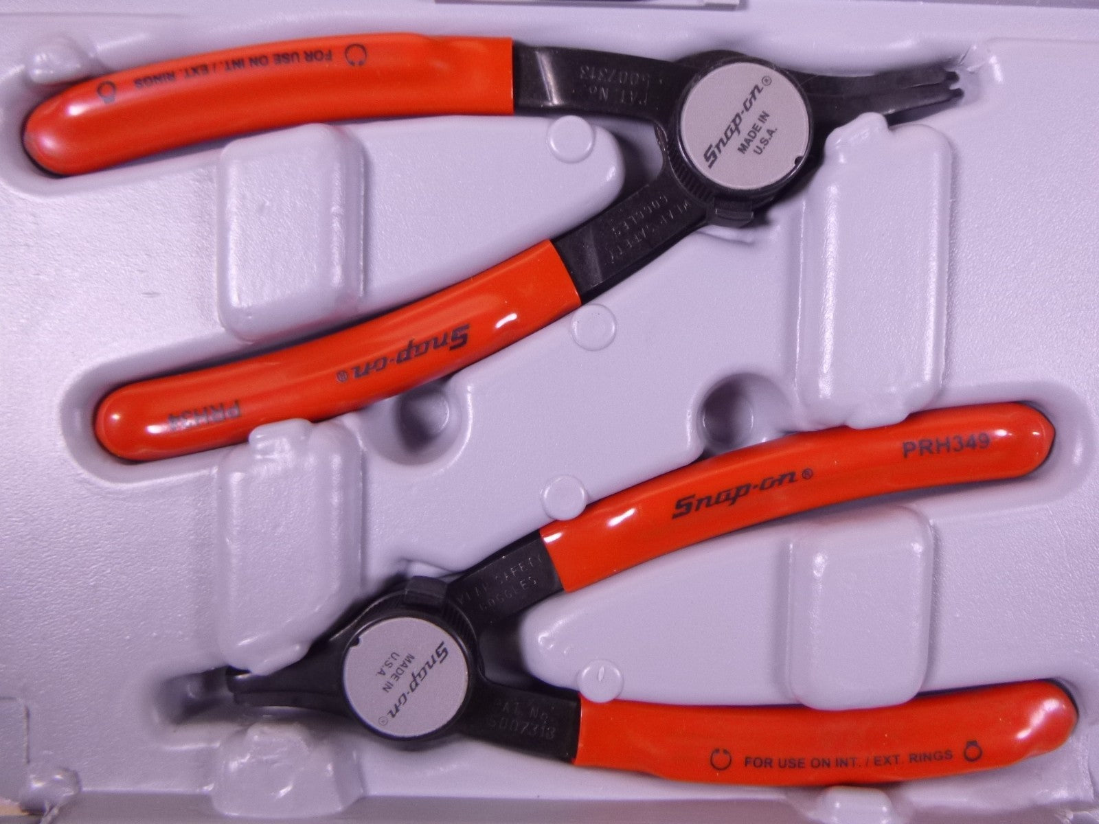 Snap on Tools 6 Piece Convertible Retainer Ring Pliers Set With Case PRH406