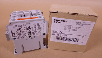 SPRECHER &amp; SCHUH CA7-12-01-120 Contactor 1N.C. Aux 3P 120V 12A Ser. A | Electrical MRO Replacement Parts &amp; Components and Commercial Electrical Supplies Company