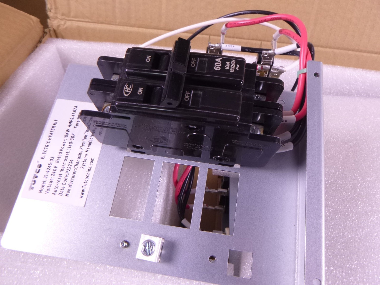 TUTCO Electric Heater Kit Breaker 10KW For 24K 36K 48K 60K Handler , 21-4245-03 | Industrial MRO Replacement Parts, Manufacturing Machine Parts &amp; Components, Heavy Equipment Parts Supplier