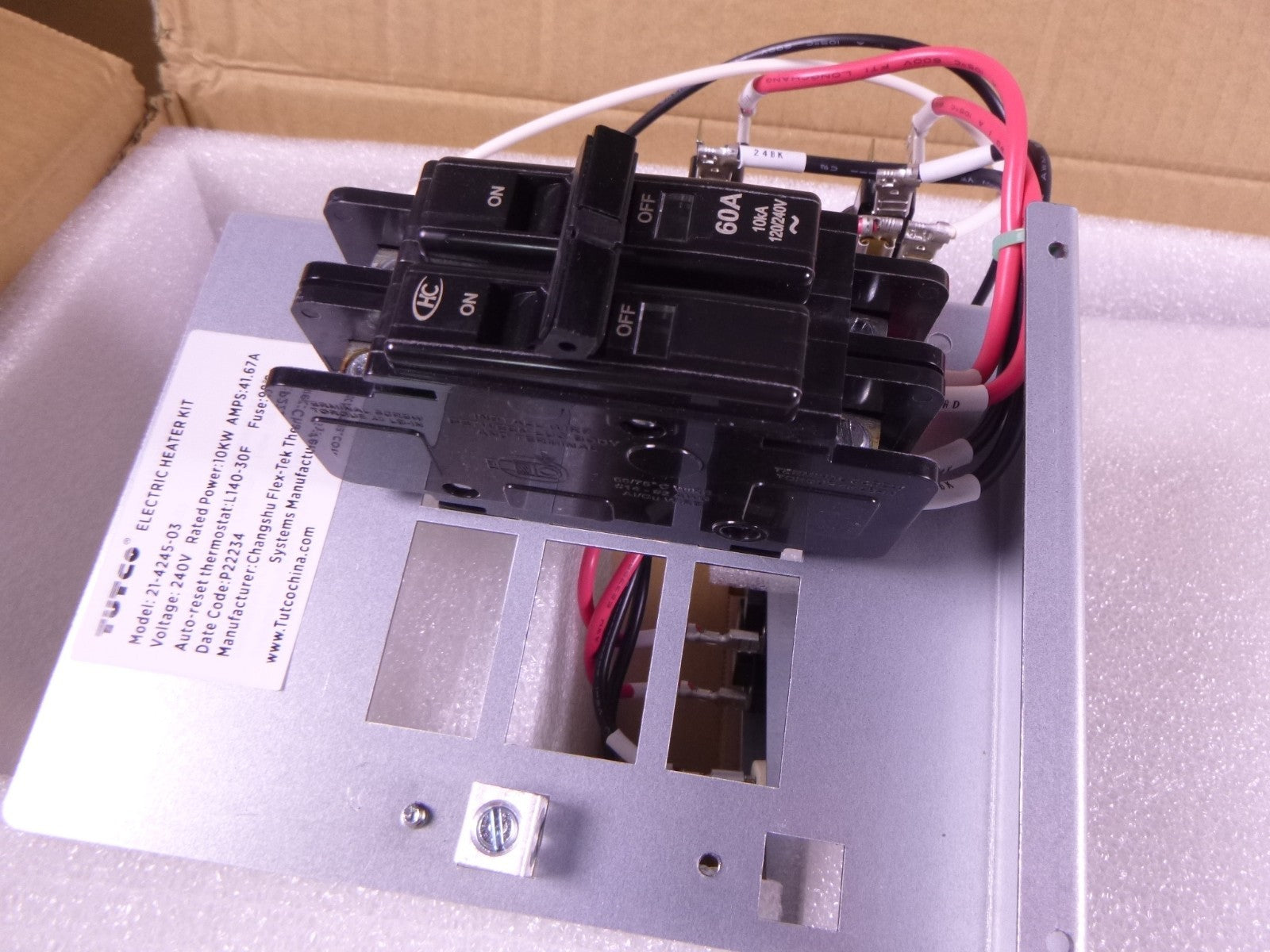 TUTCO Electric Heater Kit Breaker 10KW For 24K 36K 48K 60K Handler , 21-4245-03 | Industrial MRO Replacement Parts, Manufacturing Machine Parts &amp; Components, Heavy Equipment Parts Supplier