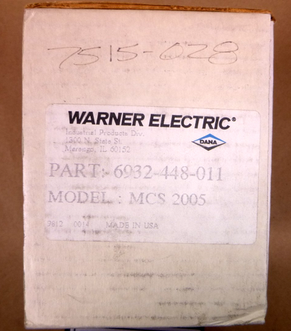 Warner Electric MCS-2005 Electrak 1 Actuator Control Module 6932-448-011 | Electrical MRO Replacement Parts & Components and Commercial Electrical Supplies Company