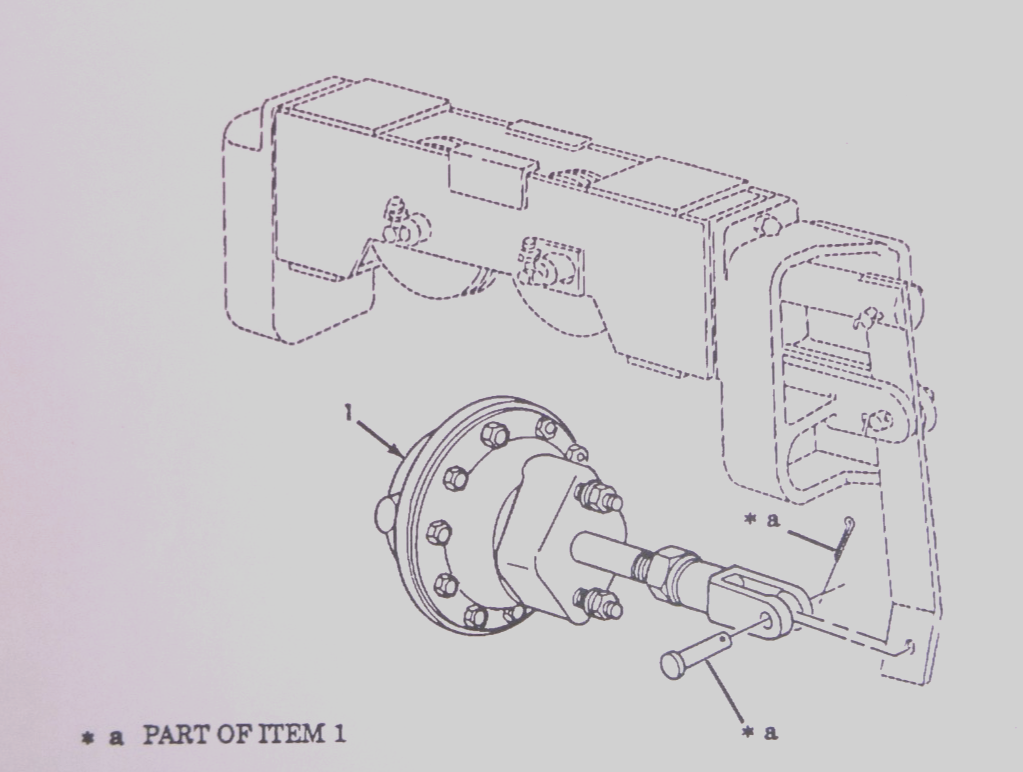 USGI M939 M936 Wrecker Rear Winch Tensioner Air Brake Chamber 7974745-1 | Genuine M35 Military Truck Parts and M939 Cargo Truck Surplus Parts