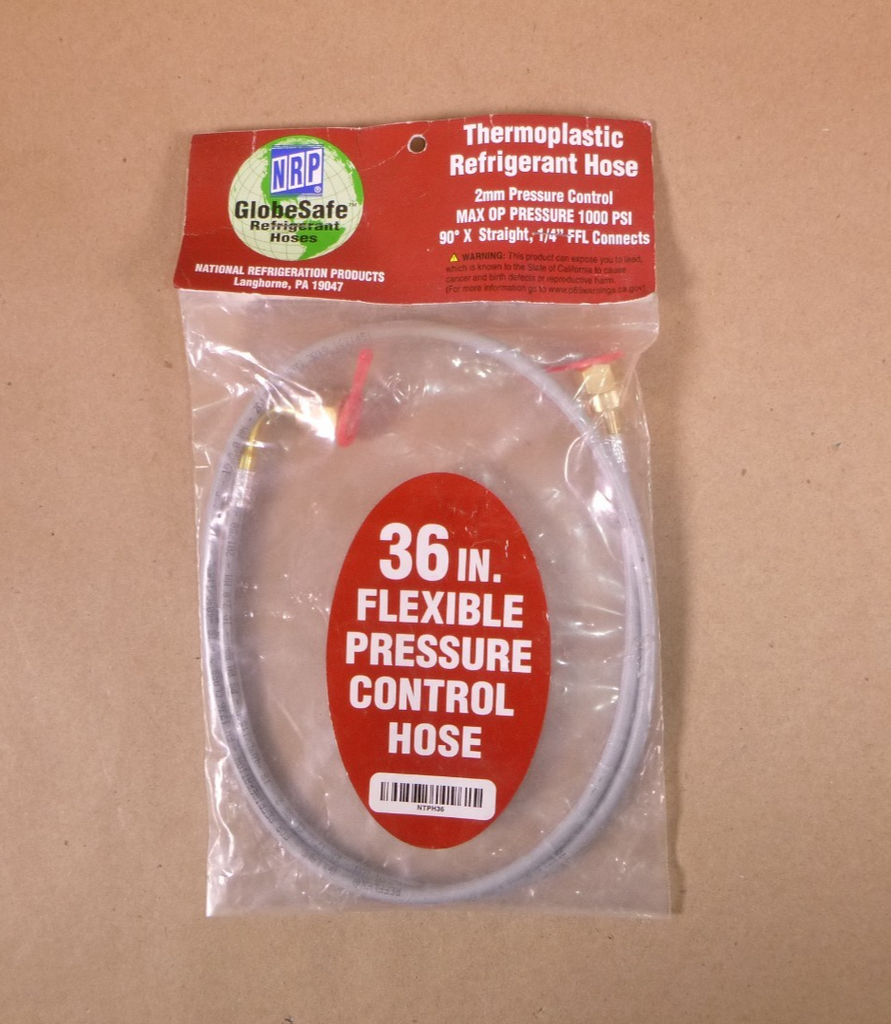 NTPH36 Thermoplastic Refrigerant Pressure Control Hose 1/4" Flare x 36" | Industrial MRO Replacement Parts, Manufacturing Machine Parts & Components, Heavy Equipment Parts Supplier