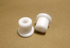 3/8" ID x 0.925" OD x 1-1/16" Tall White Poly Flange Standoff Bushing Spacer 2Pc | Industrial Replacement Nuts & Bolts Distributor and Machinery Screws & Fasteners Supply