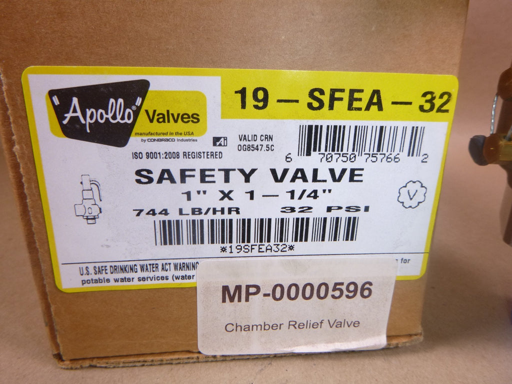 19-SFEA-32 APOLLO Bronze Safety Relief Valve 32 Psig, 1" MNPT x 1-1/4" FNPT | Industrial MRO Replacement Parts, Manufacturing Machine Parts & Components, Heavy Equipment Parts Supplier