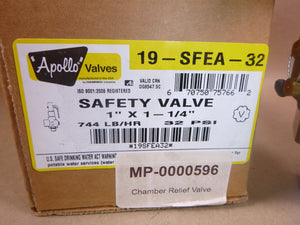 19-SFEA-32 APOLLO Bronze Safety Relief Valve 32 Psig, 1" MNPT x 1-1/4" FNPT | Industrial MRO Replacement Parts, Manufacturing Machine Parts & Components, Heavy Equipment Parts Supplier