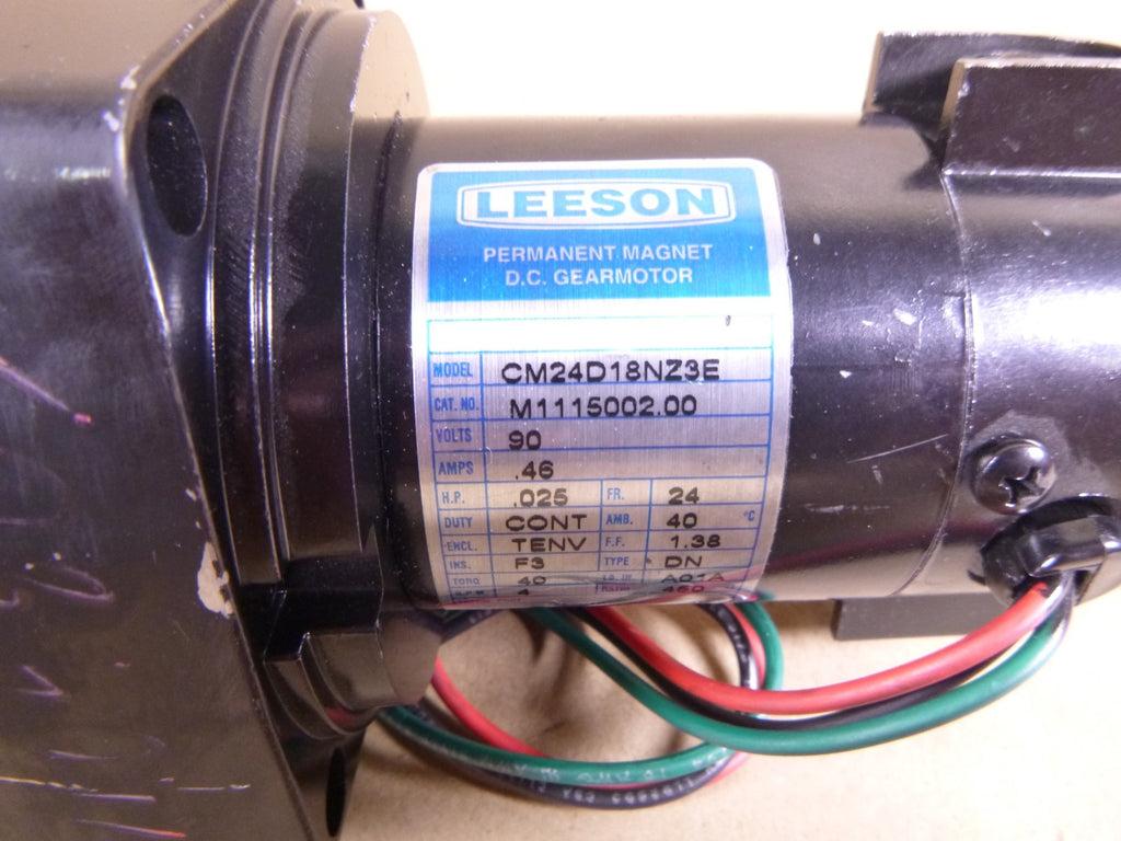 M1115002.00 Leeson Parallel Shaft 90 Vdc Gearmotor 1/40 Hp, 4 Rpm, 40 Lb-in | Industrial Electric Motors, Pumps & Parts