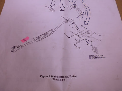 JLTV M1289 Trailer Extend 24V Wiring Harness , 12604419 , 6150-01-680-8664 *UNTESTED* | Replacement Truck Parts, Trailer Accessories, Automobile Supplies, Car Parts & Accessories