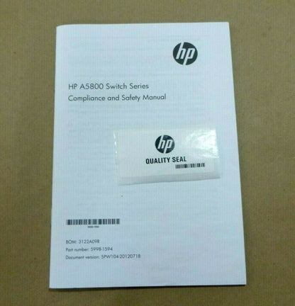 New Hewlett Packard JG256B, 5800-24G-SFP TAA Switch With 1 Interface Slot - USA | Industrial MRO Replacement Parts, Manufacturing Machine Parts &amp; Components, Heavy Equipment Parts Supplier