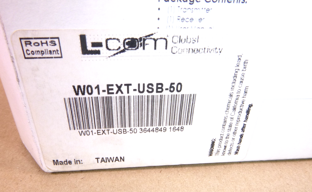 L-com W01-EXT-USB-50 USB UTP EXTENDER 150' | Electrical MRO Replacement Parts & Components and Commercial Electrical Supplies Company