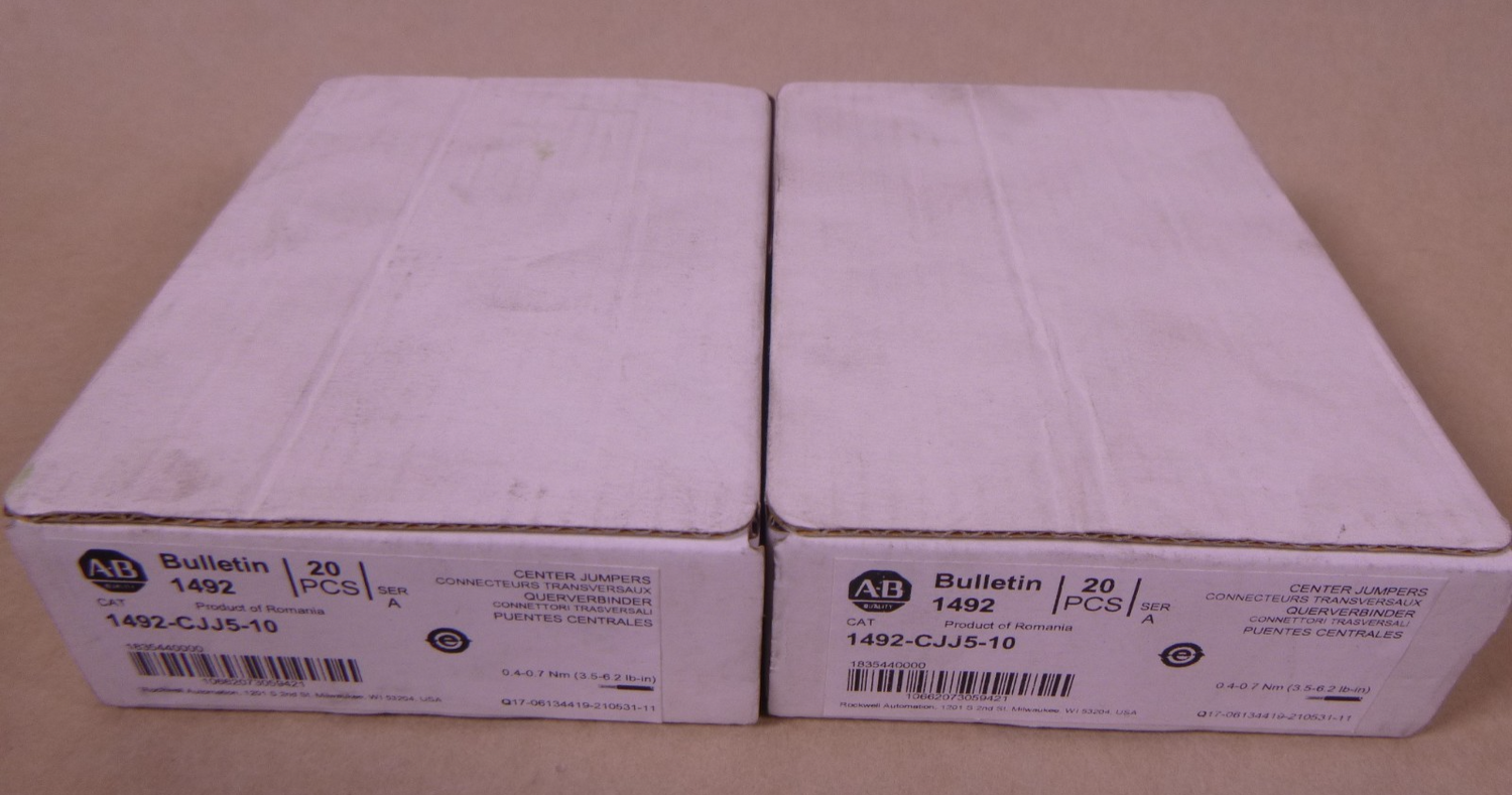 (Lot Of 45) Allen-Bradley 1492-CJJ5-10 Series A Center Jumper Connectors 1492