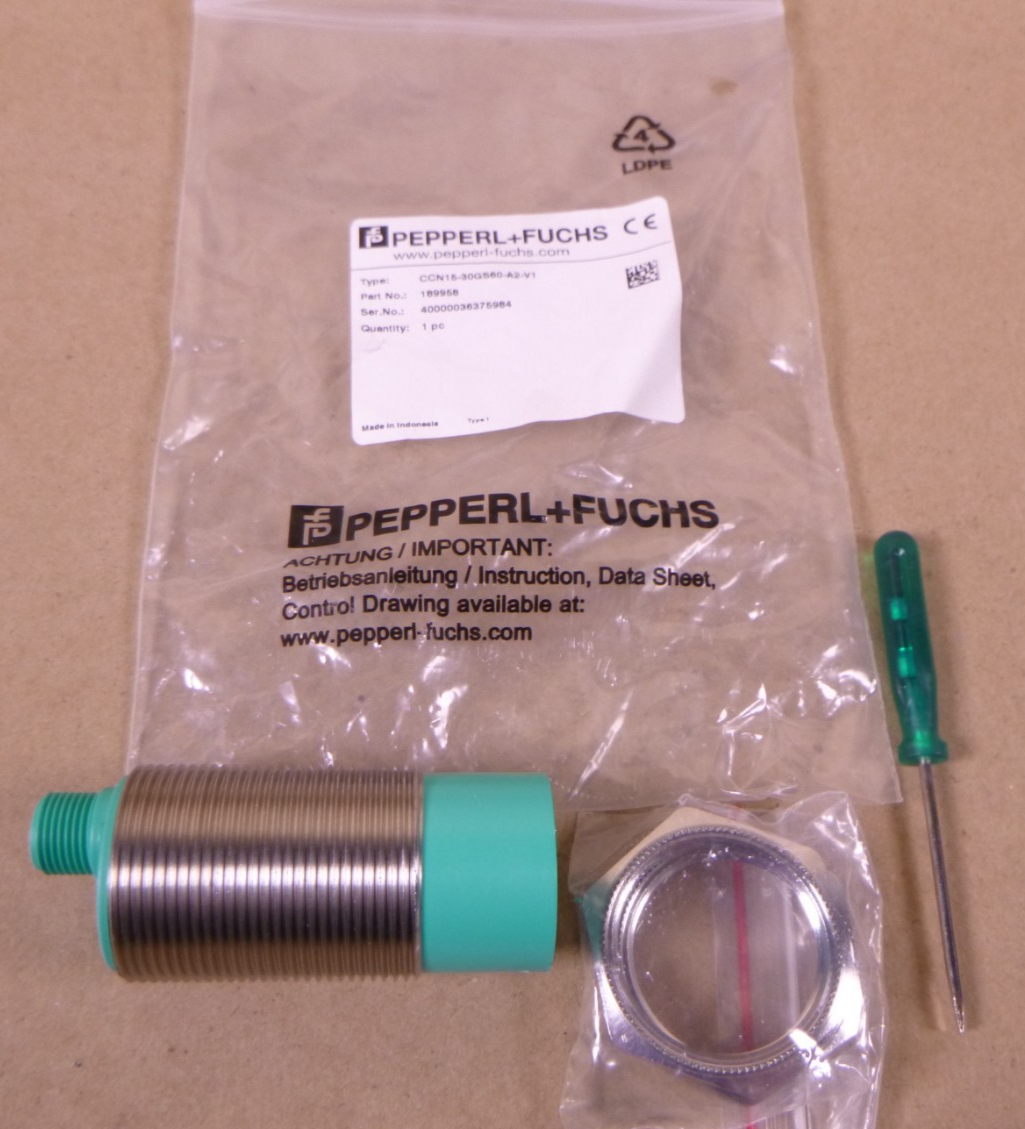Pepperl Fuchs CCN15-30GS60-A2-V1 Proximity Sensor, 189958, 10-60V DC / 200 mA | Electrical MRO Replacement Parts &amp; Components and Commercial Electrical Supplies Company