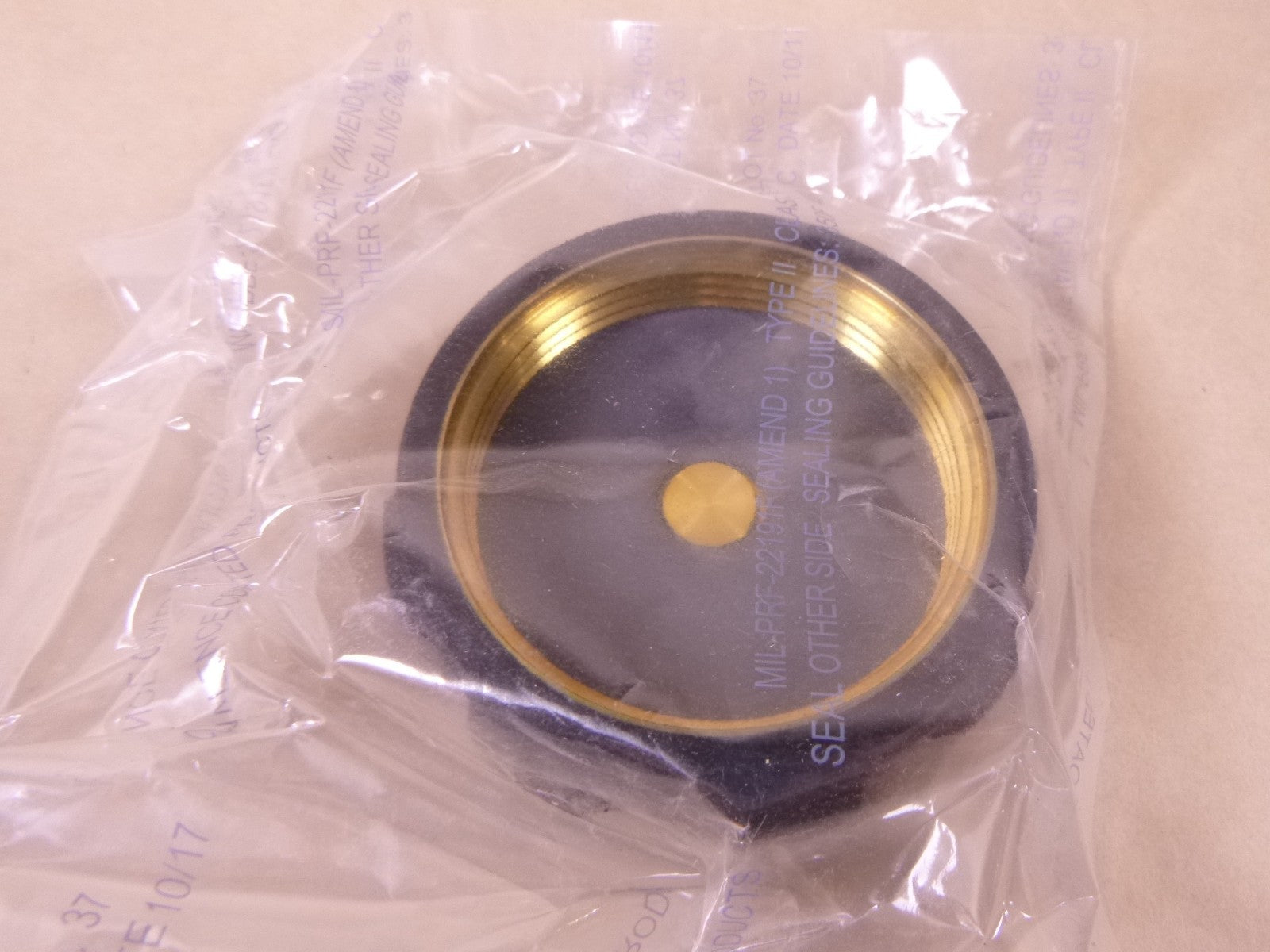 10882098 2.5" UNS Thread Dia. Brass Military Filler Cap , 2930-01-090-4932