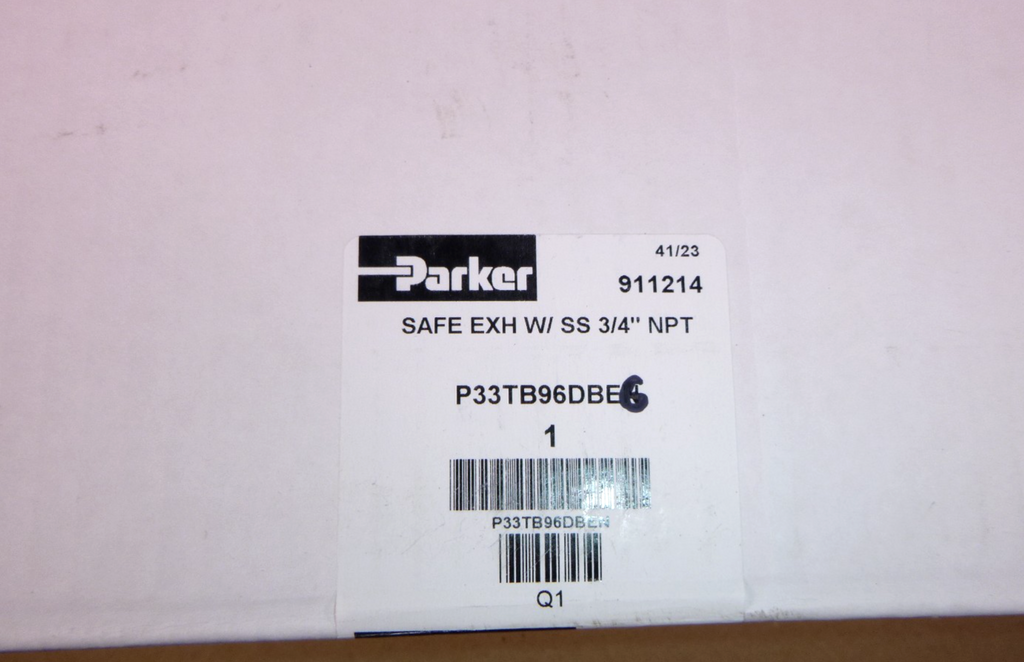 P33TB96DBEN Parker Global FRL Safety Exhaust Valve With Soft Start 24 Vdc | Industrial MRO Replacement Parts, Manufacturing Machine Parts & Components, Heavy Equipment Parts Supplier