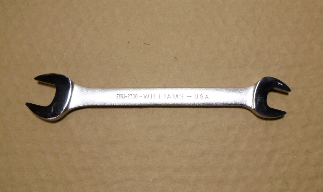New Williams USA 27mm x 30mm Chrome Satin Finish Double Open End Wrench EWM-2730 | Industrial MRO Tools and Replacement Industrial Equipment Components