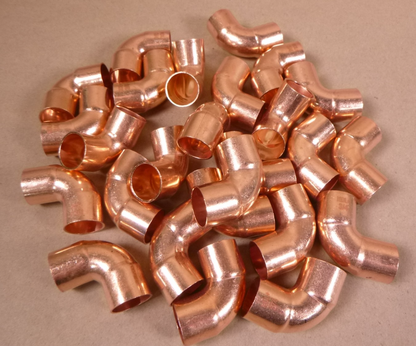(QTY 26) NDL N-1628 Short Radius Tube 90 deg Elbow 3/4" x 5/8" CxC Copper