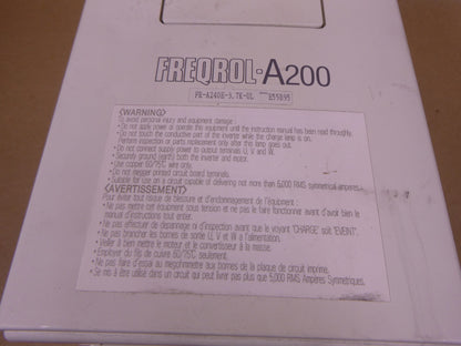 Mitsubishi FREQROL-A200 Inverter Drive FR-A240E-3.7K-UL 5HP 380-460V | Electrical MRO Replacement Parts &amp; Components and Commercial Electrical Supplies Company