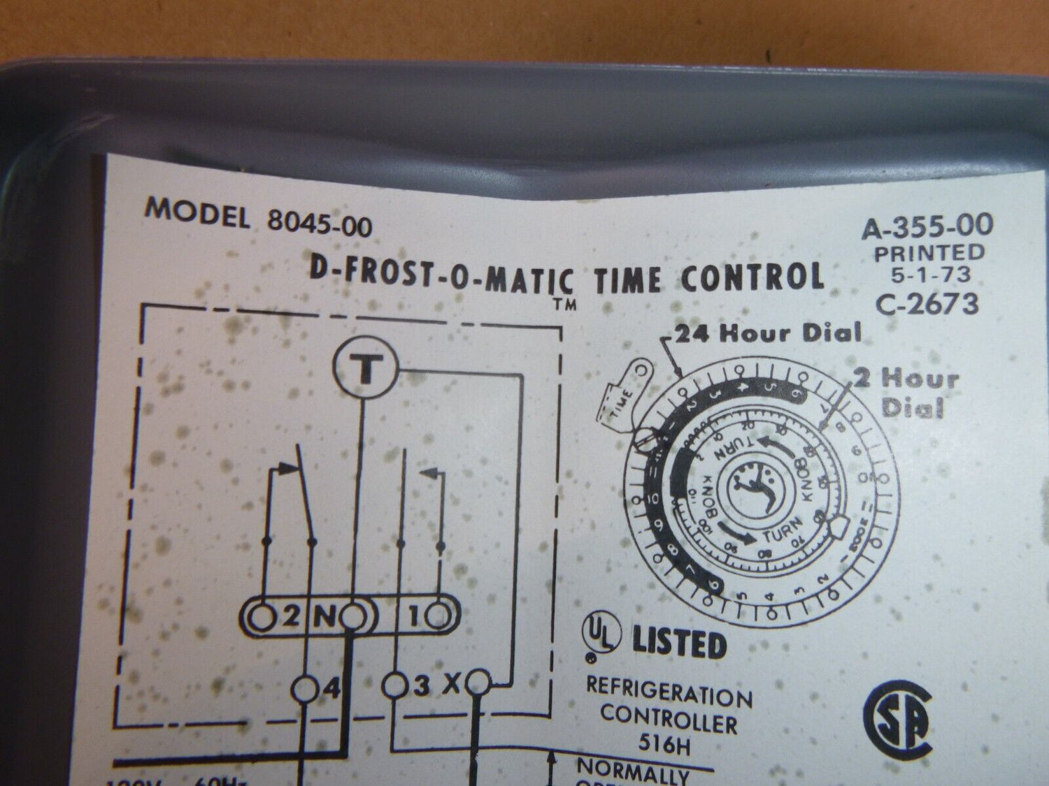 New Paragon 8045-00 Defrost Control Commercial Refrigeration Timer 120V 2Hp 40A | Electrical MRO Replacement Parts &amp; Components and Commercial Electrical Supplies Company