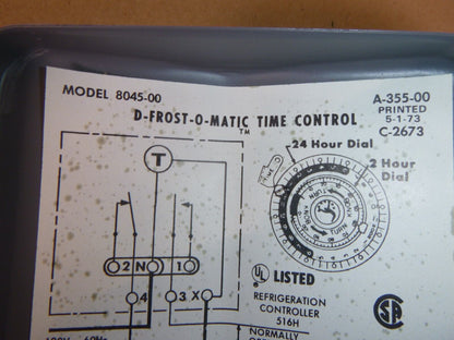 New Paragon 8045-00 Defrost Control Commercial Refrigeration Timer 120V 2Hp 40A | Electrical MRO Replacement Parts &amp; Components and Commercial Electrical Supplies Company